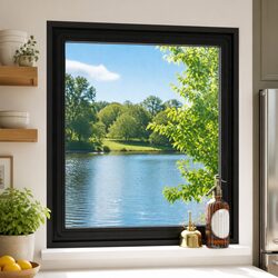 Durable Magnetic Insect Screen for Windows Anthracite 130x150 cm