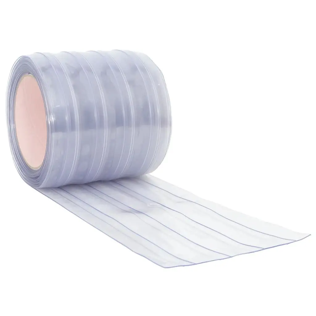 Transparent PVC Door Curtain Strip 200mm x 1.6mm 50m Roll