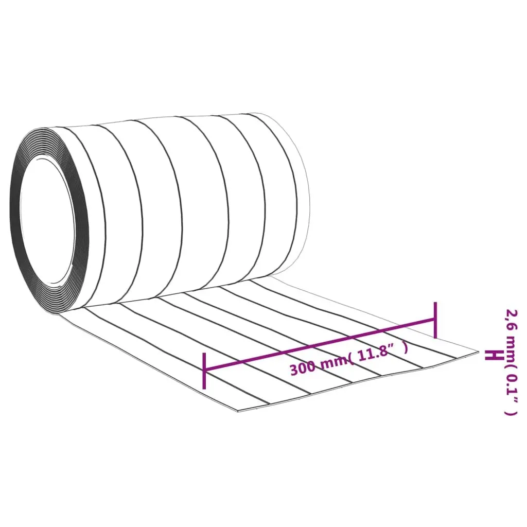 Transparent PVC Door Curtain Strip, 300mm Width