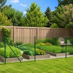 Durable Green Chain Link Fence Panel 1x10m for Outdoor Use