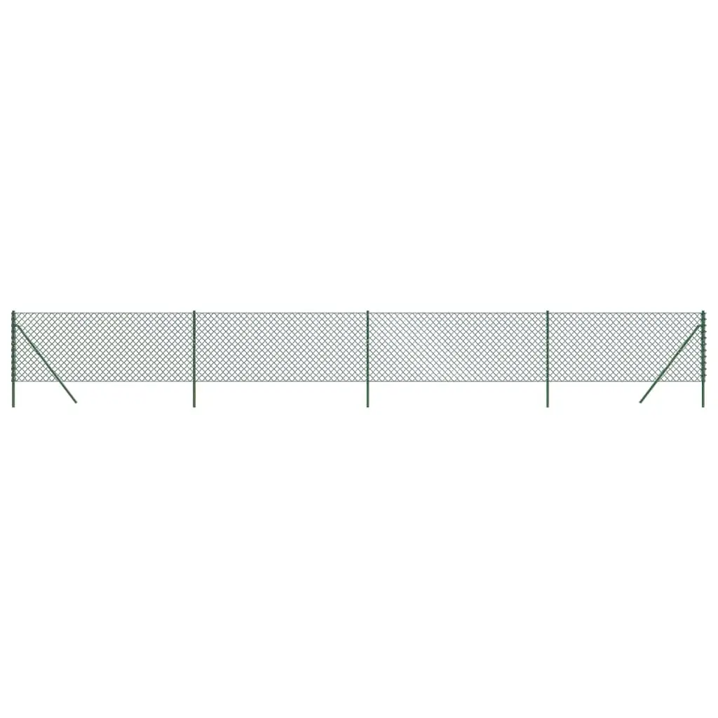 Green Chain Link Fence Panel 1x10m for Outdoor Use