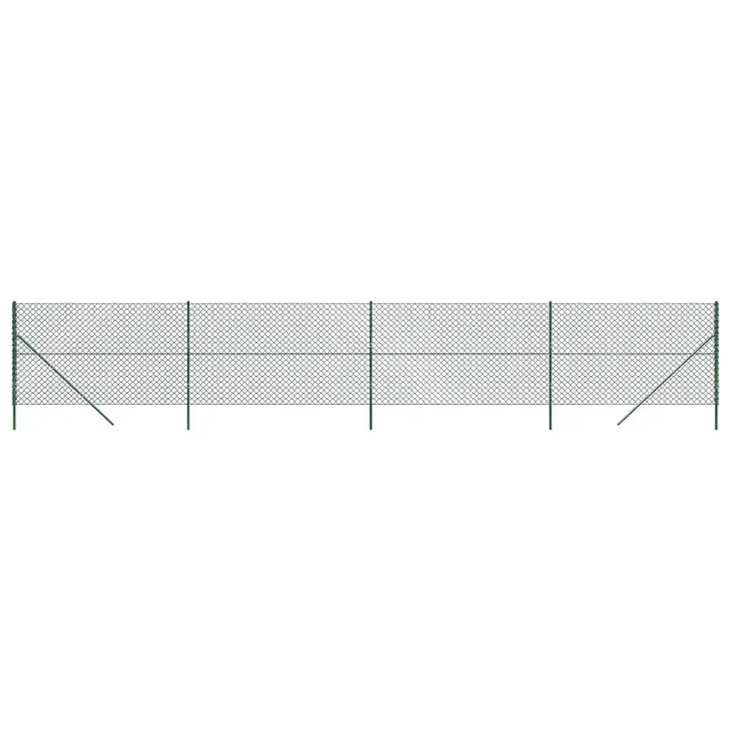 Green Chain Link Fence Panel 1.4 x 10m