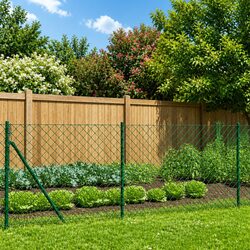 Durable Green Chain Link Fence 0.8x25 m for Secure Enclosures