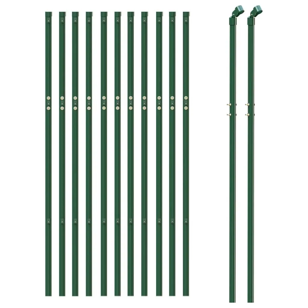 Chain Link Fence Steel 0.8m x 25m Green Durable Wire Mesh Barrier Enclosure Garden Yard