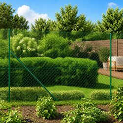 Durable Green Chain Link Fence Panel 1.4x25m Outdoor Barrier