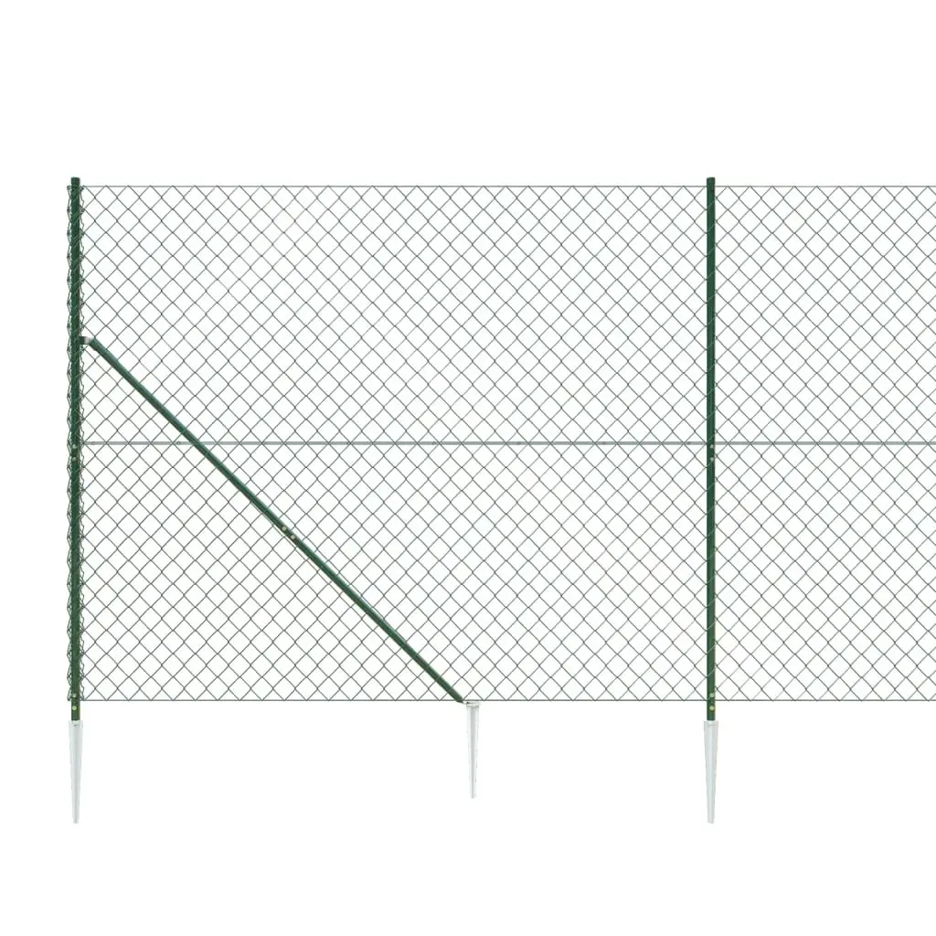 Green Chain Link Fence Panel 0.8x25m for Secure Barriers