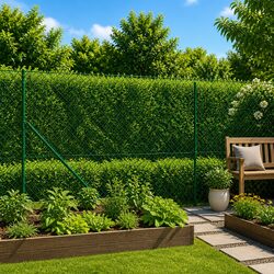 Durable Green Chain Link Fence 1.6x25m with Spike Anchors