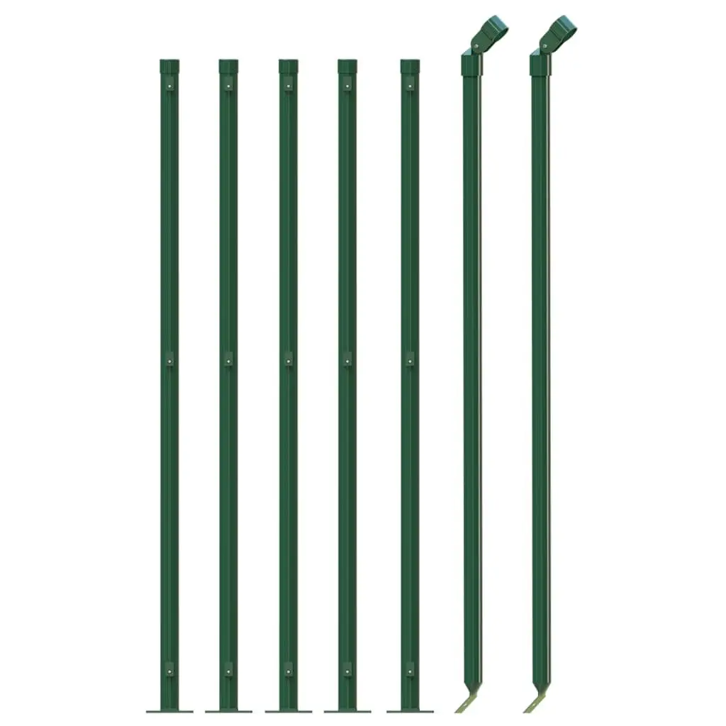 Chain Link Fence Panel Steel Green 1x10m Outdoor Barrier Enclosure