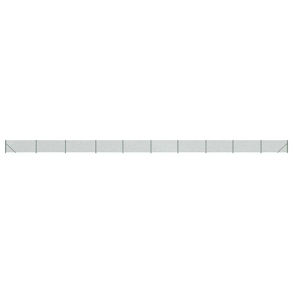 Green Chain Link Fence Panel 1x25m with Flange