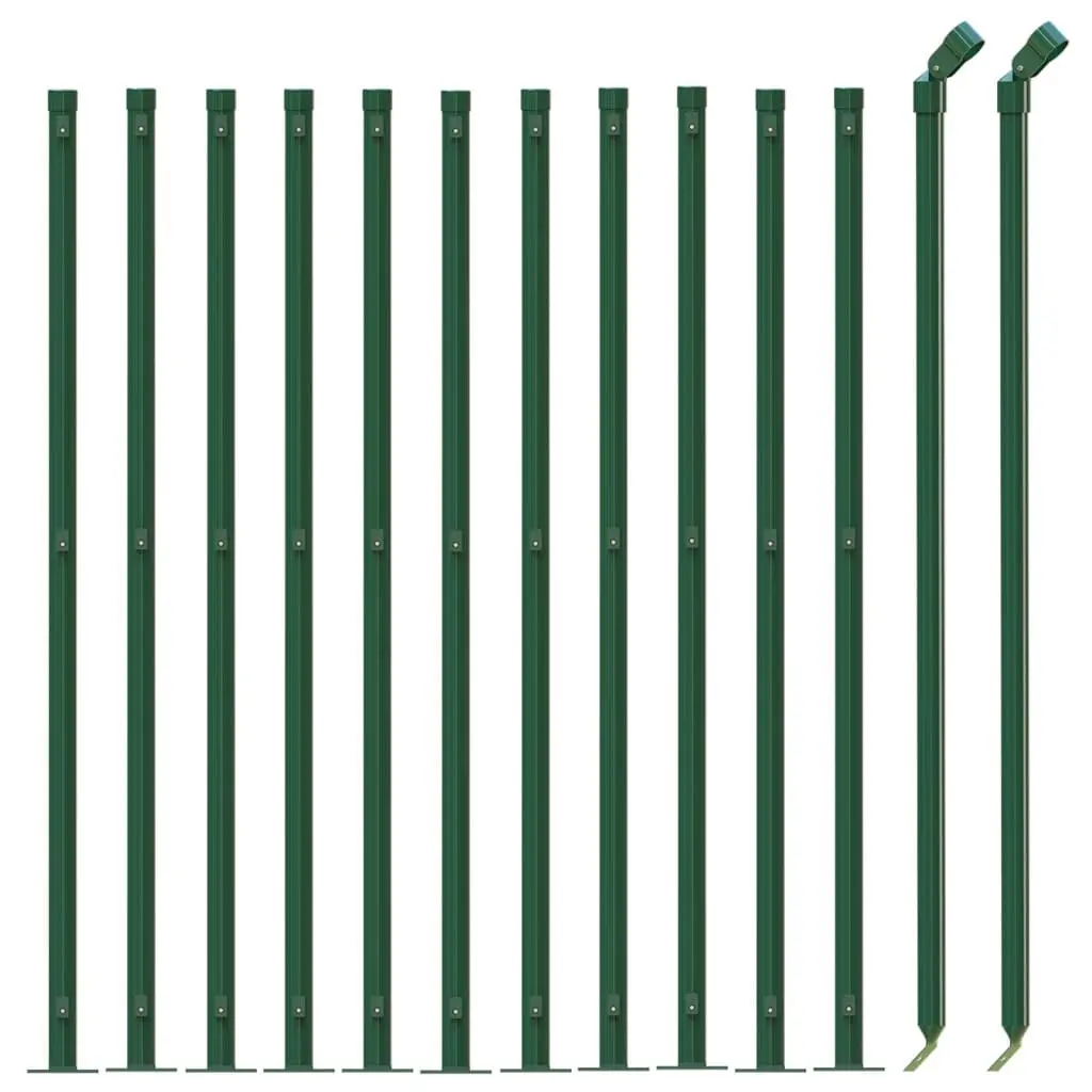 Green Chain Link Fence Panel 1x25m with Flange