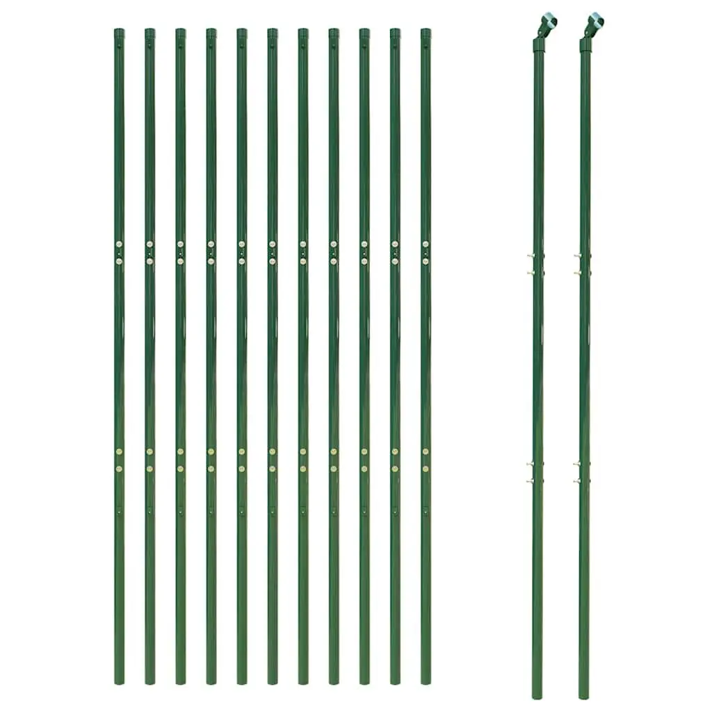 Wire Mesh Fence Panel Galvanised Steel 1.4x25 m Green