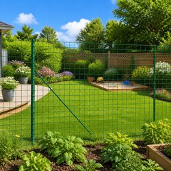 Heavy-Duty Green Wire Mesh Fence Panel 1.6 x 25 m