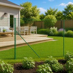 Durable Green Wire Mesh Fence Panel 1.6x25m with Anchors