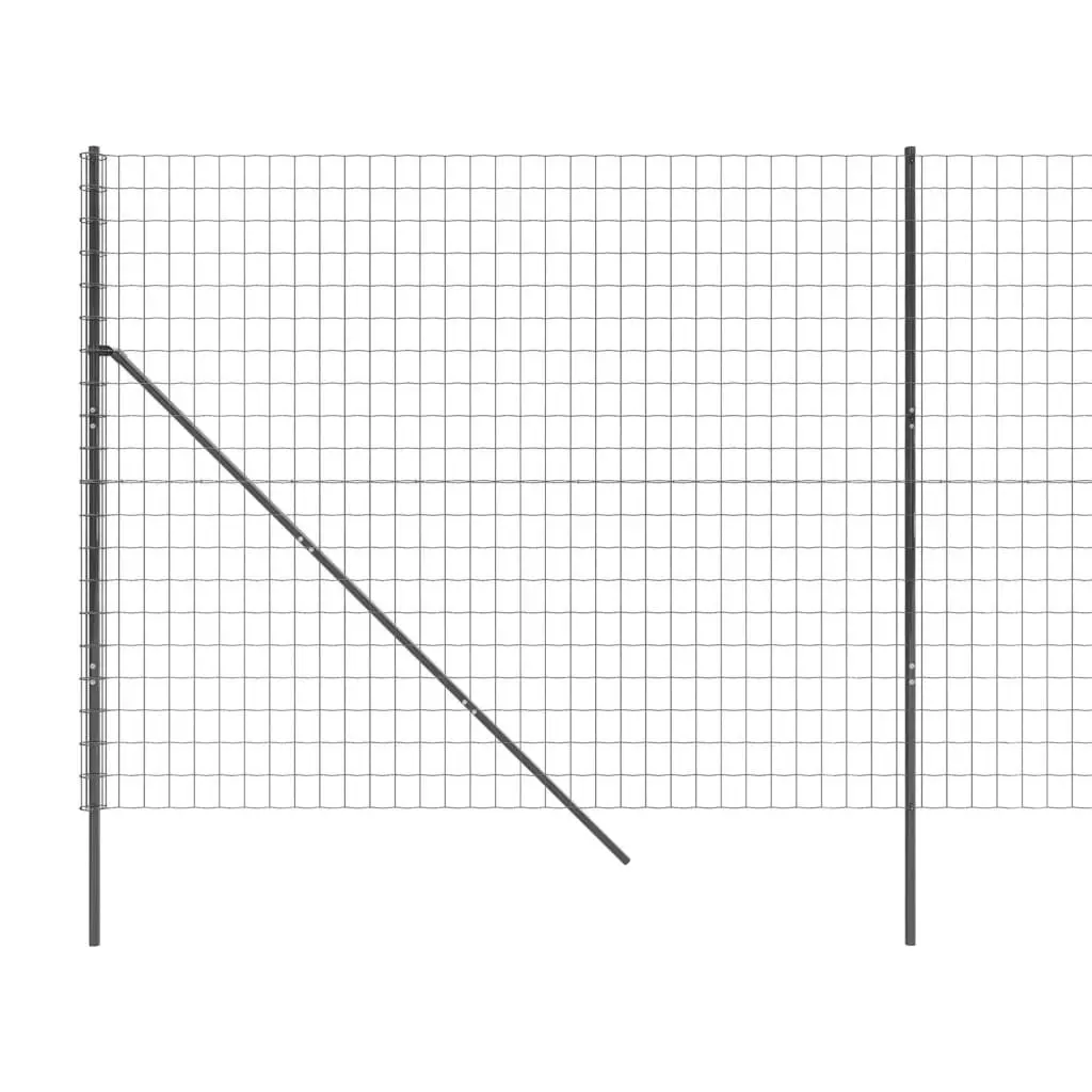 Wire Mesh Fence Panel Galvanised Steel 1.4x25m Anthracite
