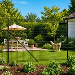 Anthracite Wire Mesh Fence with Spike Anchors 1.4m x 25m