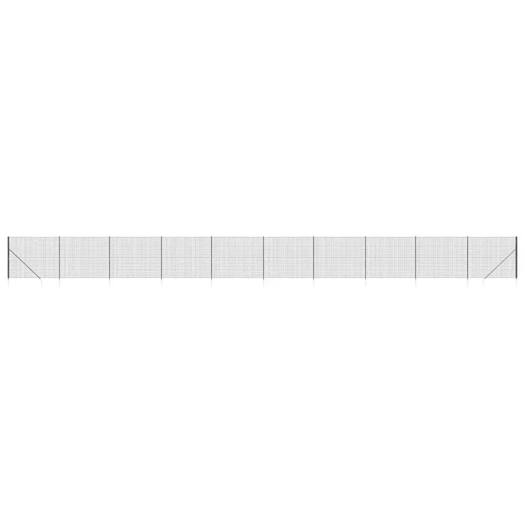 Anthracite Wire Mesh Fence Panel with Spike Anchors 1.6m x 25m