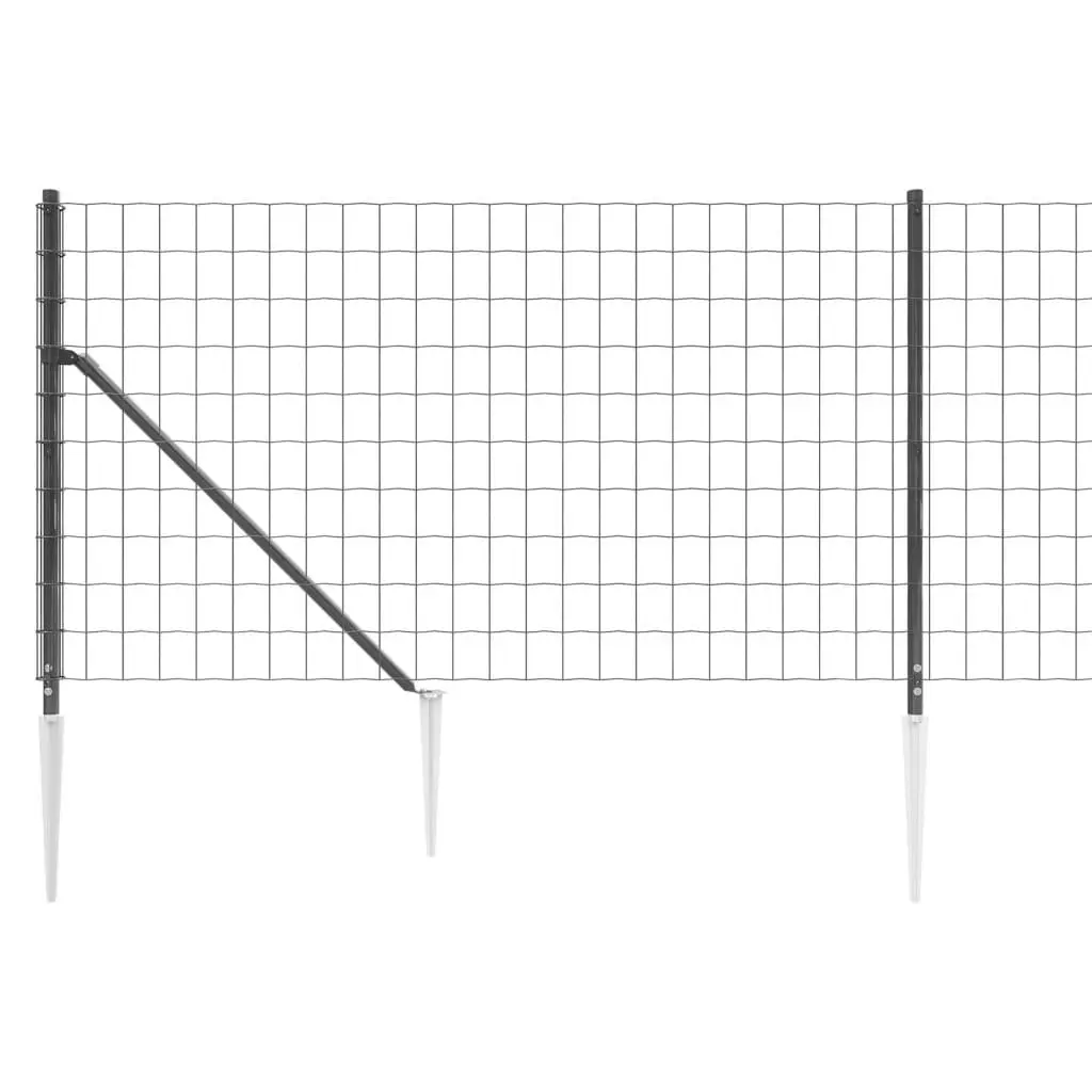 Wire Mesh Fence Panel Steel 1x25m Anthracite