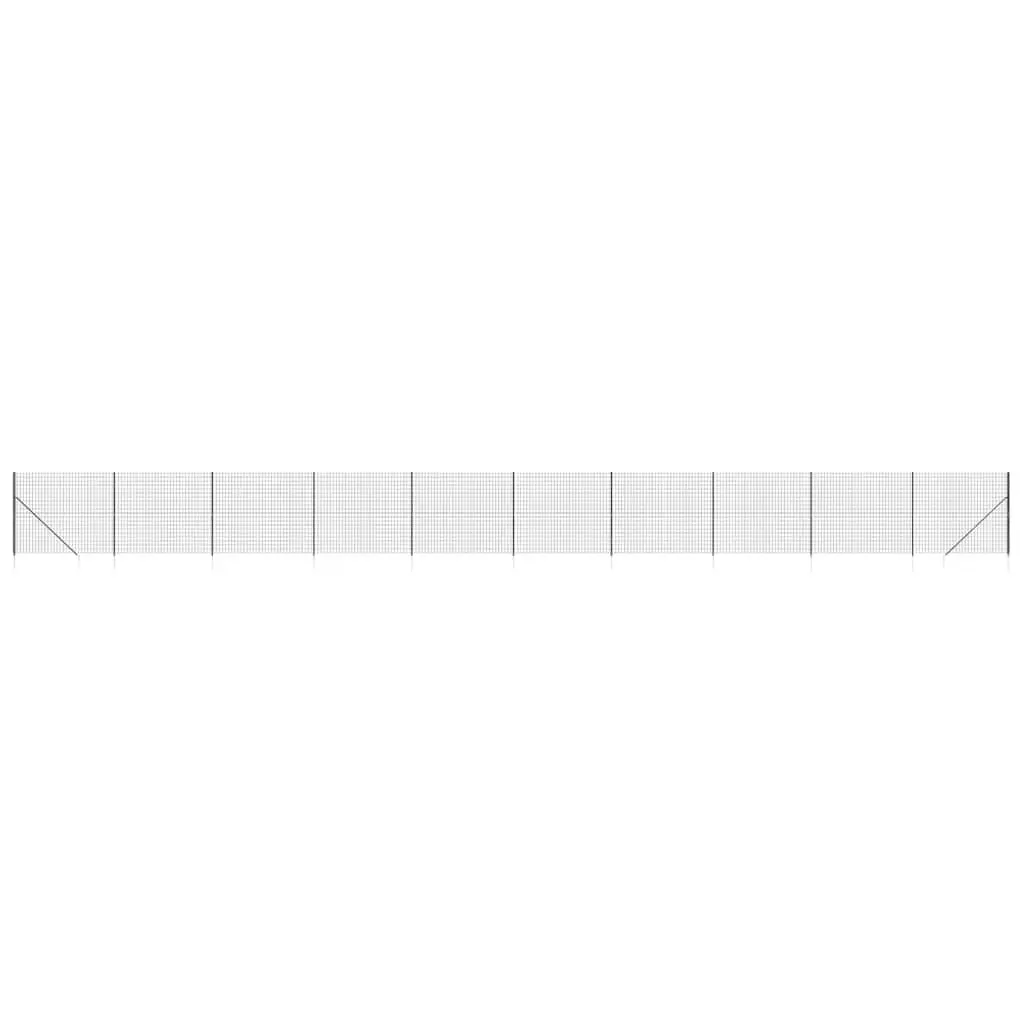Anthracite Wire Mesh Fence Panel with Spike Anchors