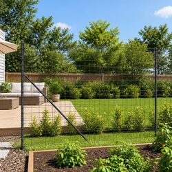 Wire Mesh Fence Panel with Flange Anthracite Garden Barrier Property Enclosure