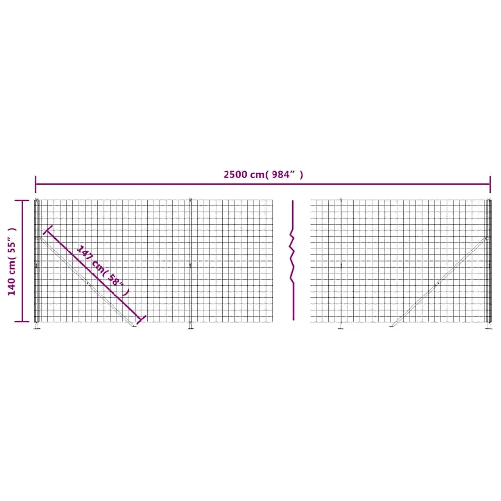 Anthracite Wire Mesh Fence Panel for Strong Enclosures