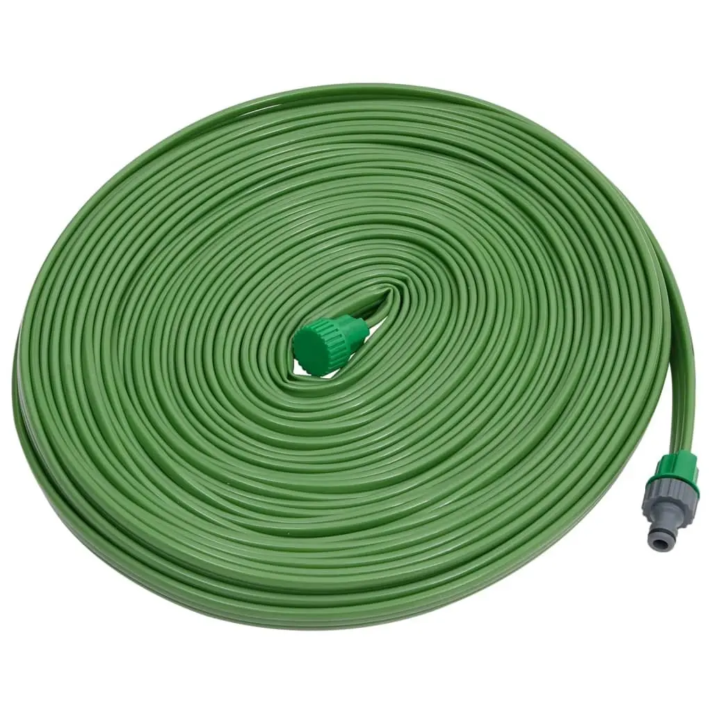 3-Tube Sprinkler Hose Garden Watering Irrigation System Green PVC 22.5m