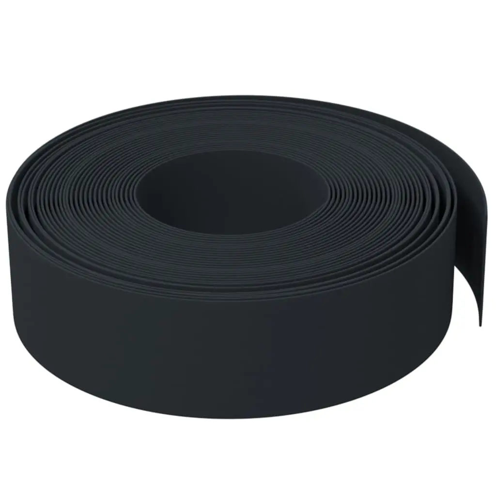 Black 10m Flexible Garden Edging for Flower Beds