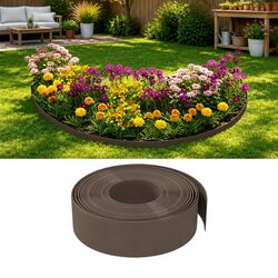 Durable Brown Flexible Garden Edging for Landscapes