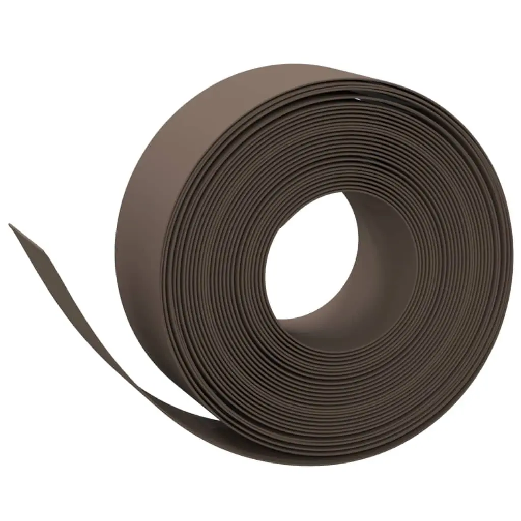 Flexible Garden Edging Border 10m Brown for Durable Paths