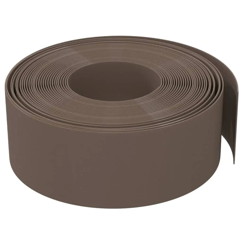 Flexible Garden Edging Border 10m Brown for Durable Paths