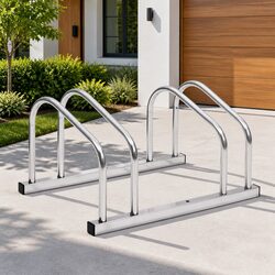 Durable Galvanised Steel Bike Rack for 2 Bicycles