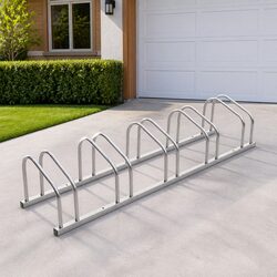 Durable Bike Rack for 5 Bicycles - Galvanised Steel