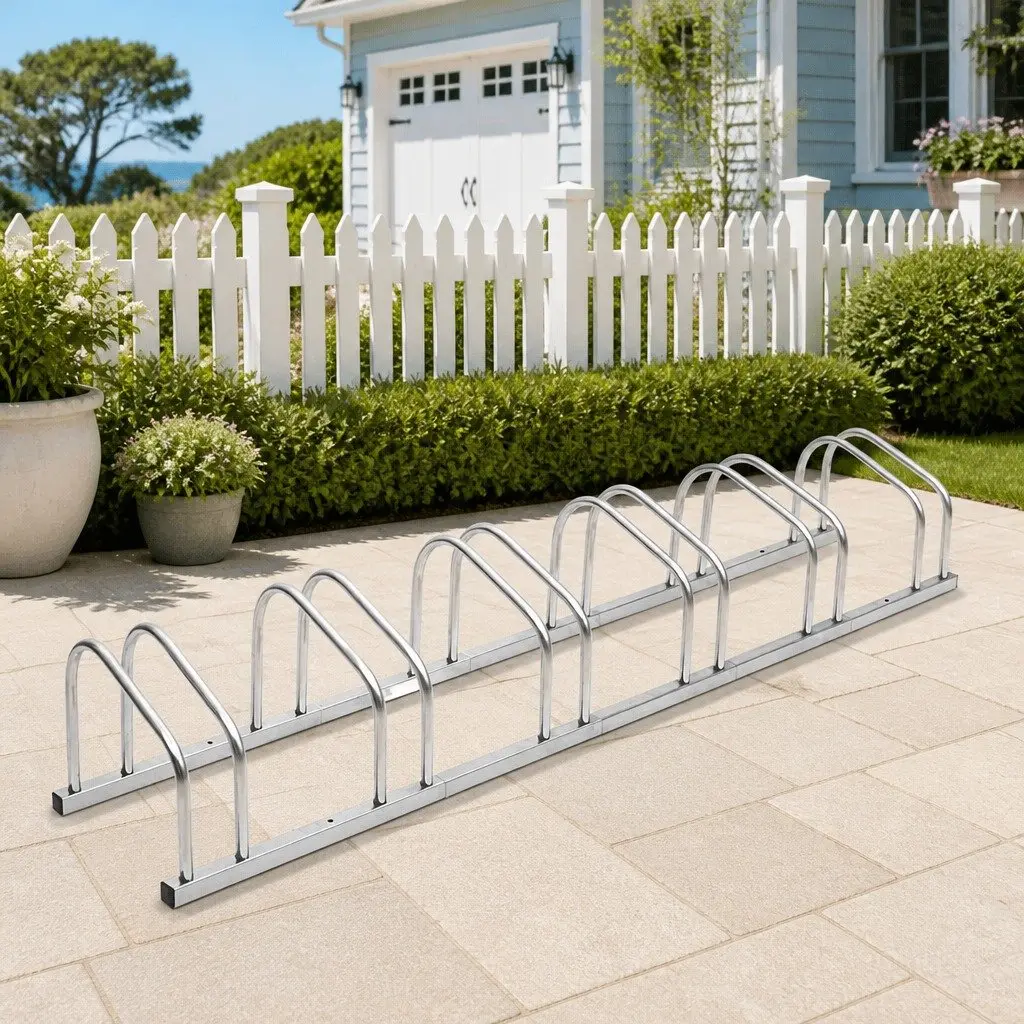Galvanised Steel Bike Rack for 6 Bicycles
