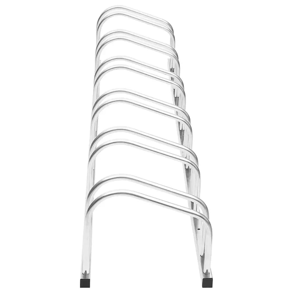 Bike Rack Galvanised Steel Floor Stand Silver