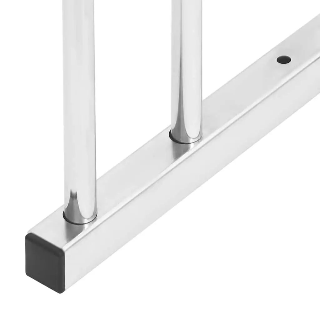 Bike Rack Galvanised Steel Floor Stand Silver