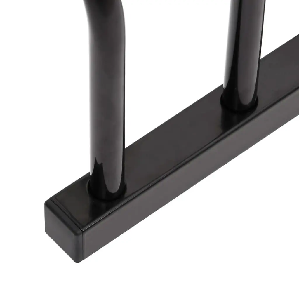Bike Rack Steel Floor Standing Black 5 Bikes Storage