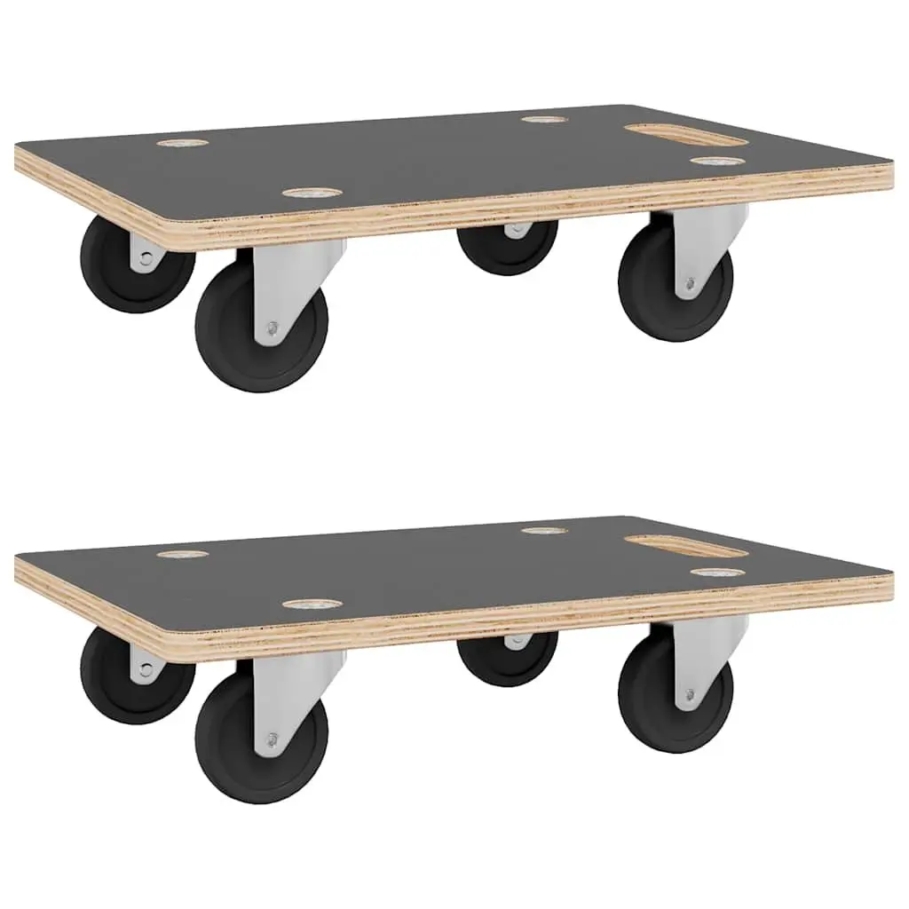 Transport Trolley Plywood Rectangular 50 x 35 x 11.5 cm Grey 2 Piece