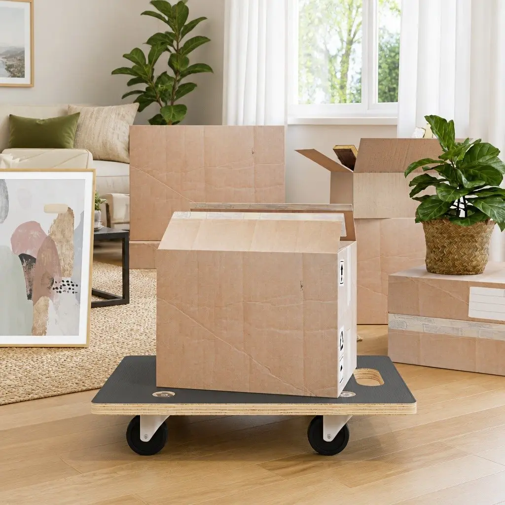 Transport Trolley Rectangular 60x40x11.5 cm 250 kg Capacity Moving Furniture