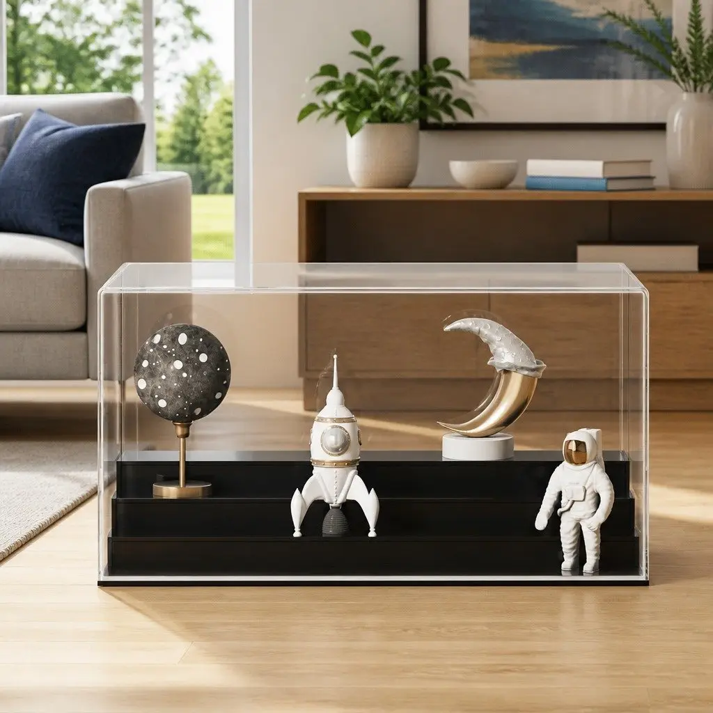 4-Tier Transparent Acrylic Display Box for Collectibles