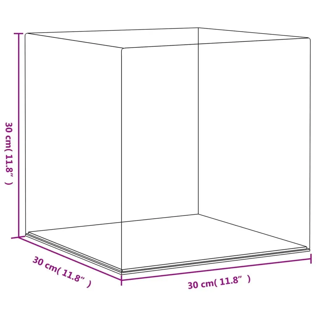 Acrylic Display Box 30x30x30 cm Transparent