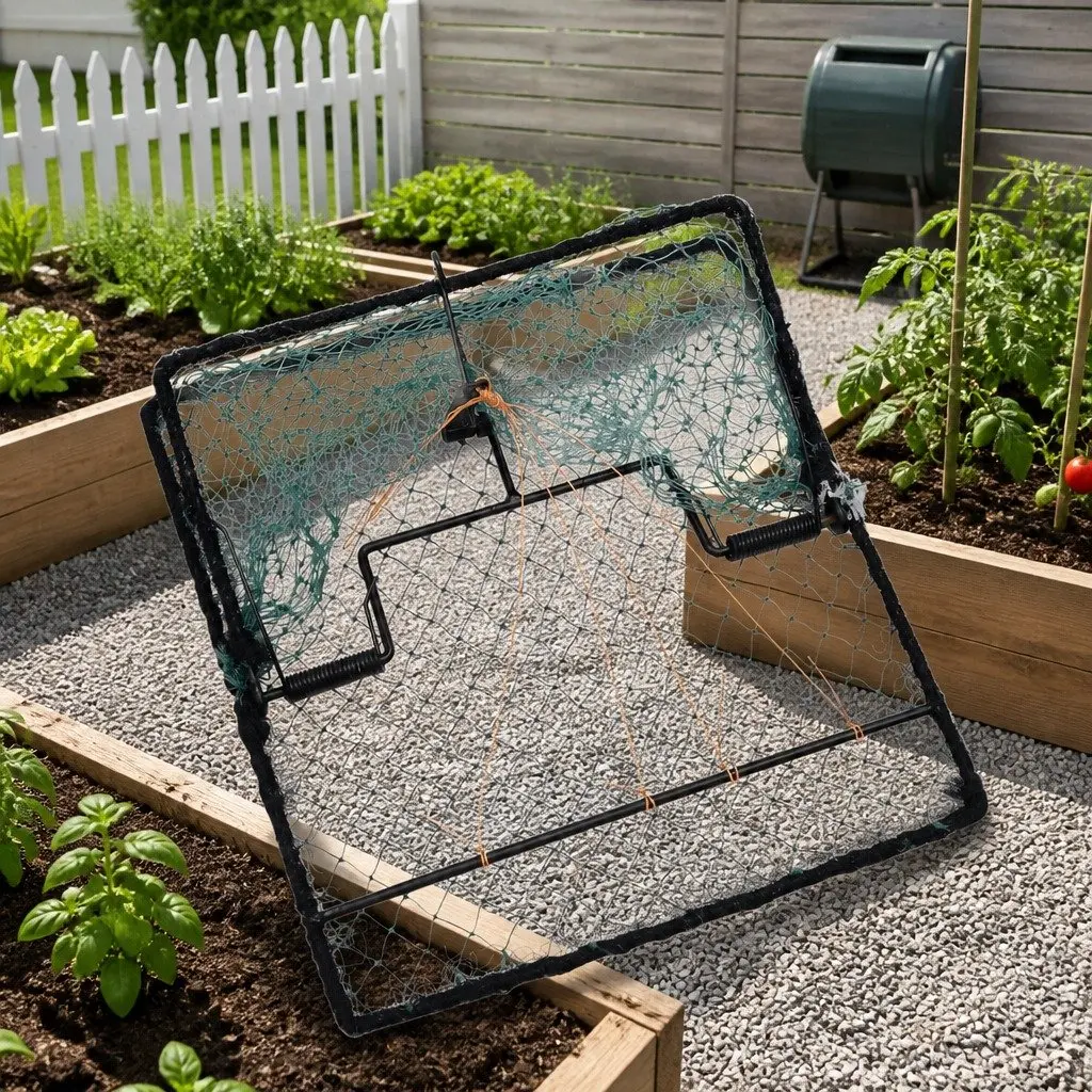 Steel Frame Bird Trap for Outdoor Pest Control 34x32cm