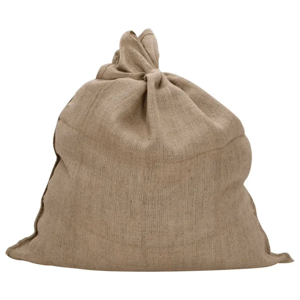 Jute Sacks 10 Pieces 100x110 cm Storage Bags Burlap Hessian Garden Multipurpose