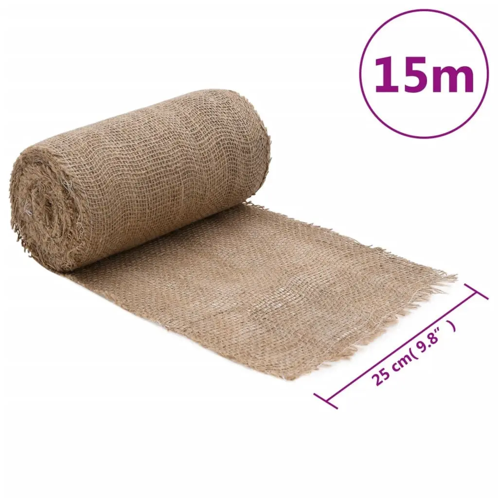 Jute Roll Natural 0.25m x 15m Burlap Runner for Wedding Party Home Decor Craft
