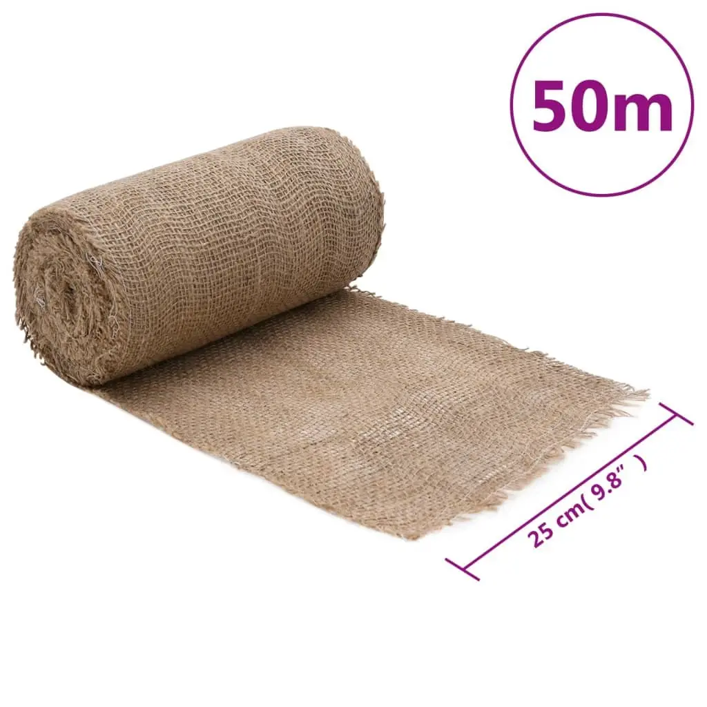Jute Roll Natural 0.25m x 50m Burlap Hessian Craft Decor