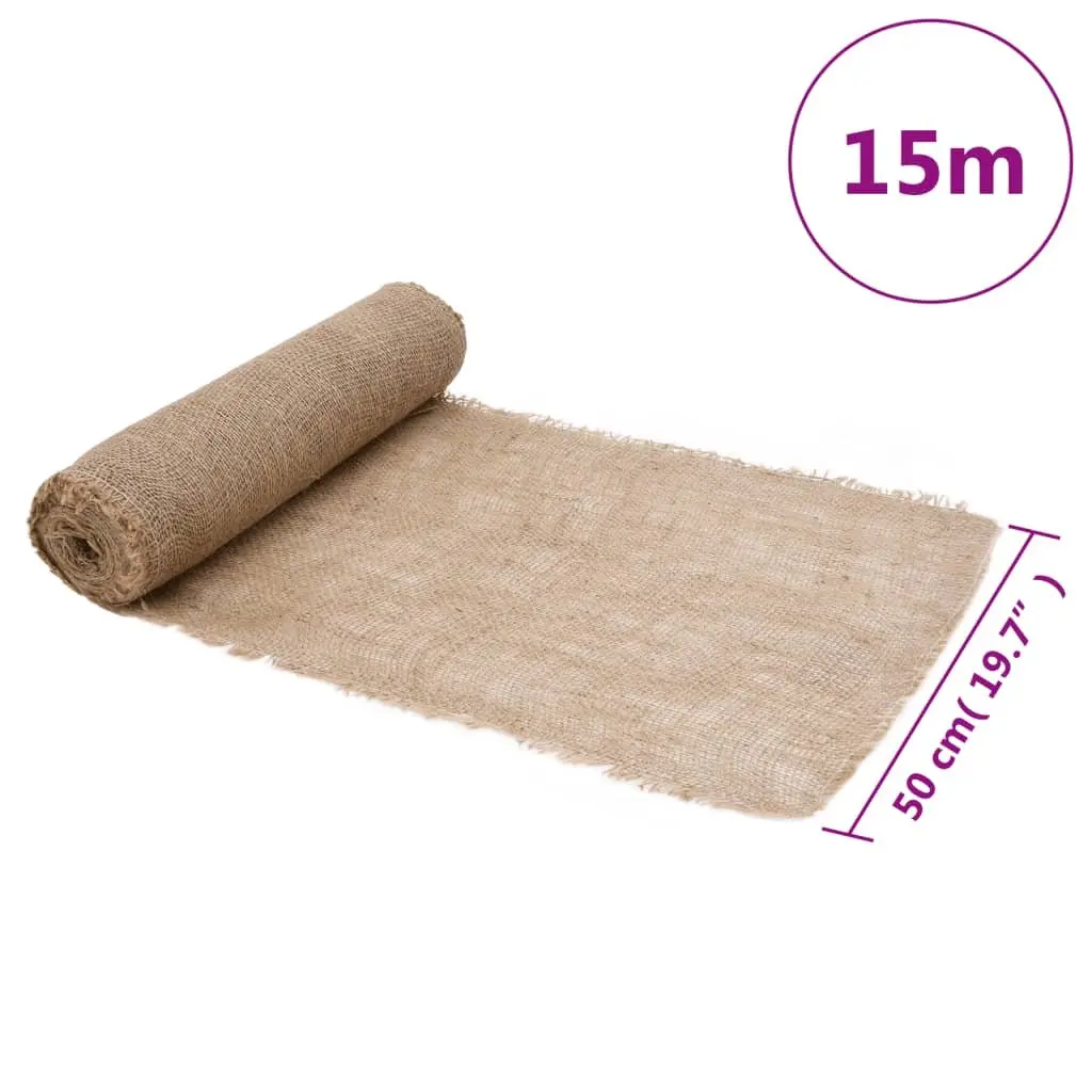 Jute Roll Natural 0.5x15m Burlap Runner Craft Decor