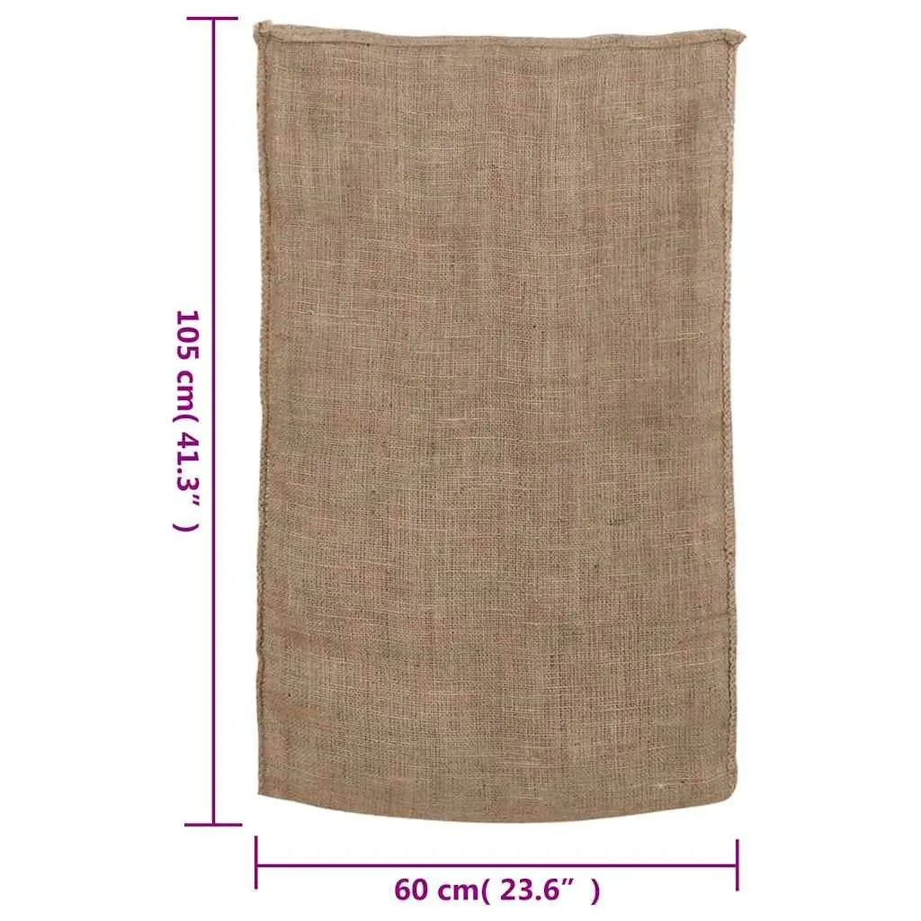 Jute Sacks Natural 60x105 cm Brown 30 Piece Multipurpose Storage Bags