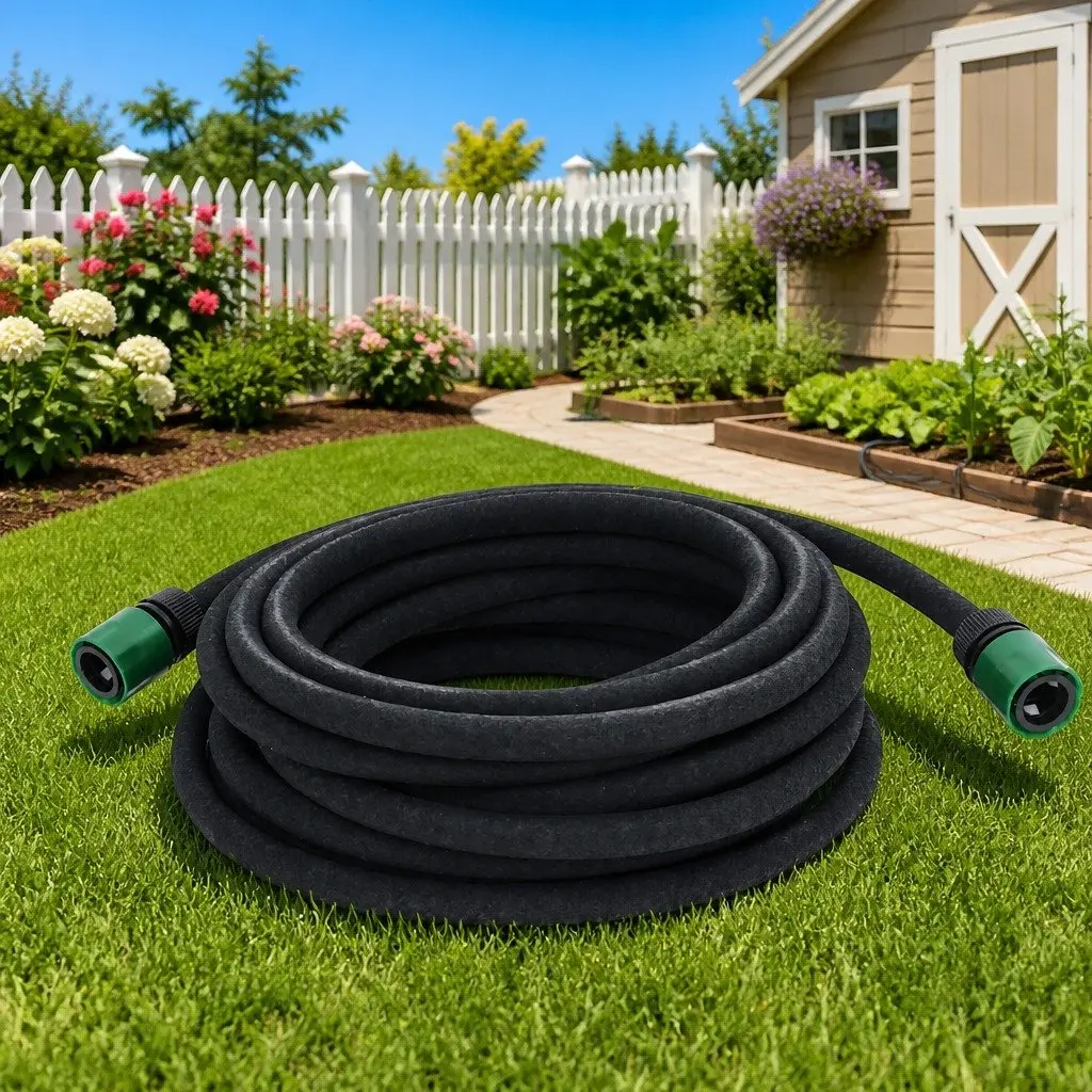 Soaker Hose Drip Irrigation 10m Flexible Black