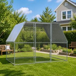 Durable Outdoor Chicken Cage 3x2x2m Steel Coop