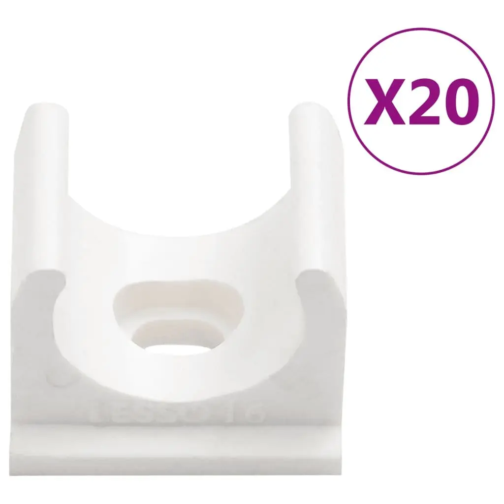 Cable Trunking 16mm White 10m PVC Clips Wall Floor Organiser Concealer