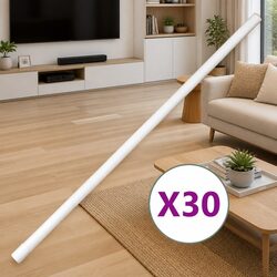 Durable 30m PVC Cable Trunking Ø25mm White Organizer