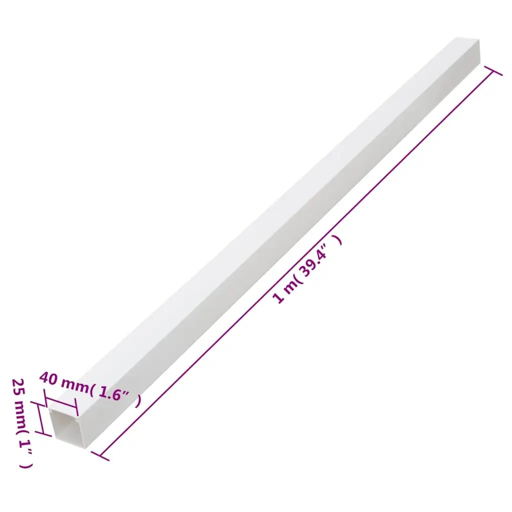 Cable Trunking 40x25 mm 30 m White PVC